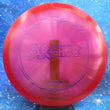Load image into Gallery viewer, Red Discraft Archer in Z Line plastic with a Pink Lines foil stamp.
