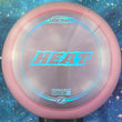 Load image into Gallery viewer, Pink Discraft Heat in Z Line plastic with a Blue Holo foil stamp.
