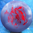 Load image into Gallery viewer, Purple Discraft Paul McBeth 6x Anax in Big Z plastic with a Red Shimmer character stamp.
