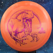 Load image into Gallery viewer, Orange Discraft Thrasher in Big Z plastic with a Pink Shatter character stamp.
