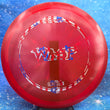 Load image into Gallery viewer, Red Discraft Wasp in Z Line plastic with a US Flag patterned foil stamp.
