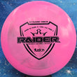 Load image into Gallery viewer, Pink Swirl Dynamic Discs Raider in Fuzion plastic with a Black Matte foil stamp.
