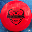 Load image into Gallery viewer, Red Dynamic Discs Raider in Fuzion plastic with a Black Matte foil stamp.
