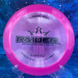 Load image into Gallery viewer, Pink Dynamic Discs Raider in Lucid plastic with a Black foil stamp.
