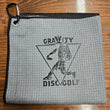 Load image into Gallery viewer, Gray Gravity Disc Golf 16x16 Waffle Towel with Carabiner Clip.
