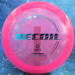 Load image into Gallery viewer, Neon Pink Latitude 64 Recoil in Opto plastic with a Blue Holo foil stamp.
