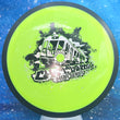 Load image into Gallery viewer, Lime Neutron Plastic MVP James Conrad Series Trail Chattanooga - 172g - Black and Silver Holographic Stamp.
