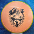 Load image into Gallery viewer, Lime Rim and Metallic Orange Prism Plasma Plastic Axiom Pyro Unearthed Stamp - 176g - Dark Stars Stamp.
