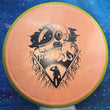 Load image into Gallery viewer, Lime Rim and Metallic Orange Prism Plasma Plastic Axiom Pyro Unearthed Stamp - 177g - Dark Stars Stamp.
