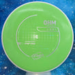 Load image into Gallery viewer, New MVP Ohm Putter in Neutron Plastic - Project Lab Coat Special Edition with White GYRO Rim and Lime Swirl Core - Silver Holo Stamp.
