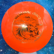Load image into Gallery viewer, Orange Tournament Plastic Westside Discs Tide Matt Orum Stamp - 173g - Gold Holographic Stamp.
