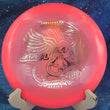 Load image into Gallery viewer, Pink Proto Color Glow Champion Eagle-L disc golf fairway driver, 2026 Sofia Donnecke Champion Series tour stamp with gold holographic foil.
