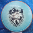 Load image into Gallery viewer, Pink Rim and Metallic Blue Prism Plasma Plastic Axiom Pyro Unearthed Stamp - 177g - Dark Stars Stamp.
