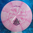 Load image into Gallery viewer, Pink Swirl Tournament Orbit Plastic Westside Discs Sampo Rill Stamp - 175g - Pink Holographic Stamp.
