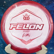 Load image into Gallery viewer, Pre-Owned Red and White Fuzion Orbit Plastic Dynamic Discs Felon - Ricky Wysocki Sockibomb Edition - 8/10 Condition - 175g - Inked.
