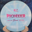 Load image into Gallery viewer, Pre-Owned Blue Swirl Gold Line Burst Plastic Latitude 64 Pioneer - 8/10 Condition - 175g - Inked.
