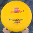 Load image into Gallery viewer, Pre-Owned Yellow Double Stamped Flex 2 D-Line Plastic Discmania P2 - 9.5/10 Condition - 173g - Uninked.
