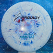 Load image into Gallery viewer, New White and Blue Fractal 300 Firm Plastic Prodigy PA3 - Black and Blue Bubbles Gravity Stamp - 171g.
