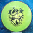 Load image into Gallery viewer, Purple Rim and Metallic Lime Prism Plasma Plastic Axiom Pyro Unearthed Stamp - 177g - Dark Stars Stamp.
