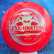 Load image into Gallery viewer, Red Z Line Plastic Discraft Terminator First Run - 172g - Silver Prisms Holographic Stamp.
