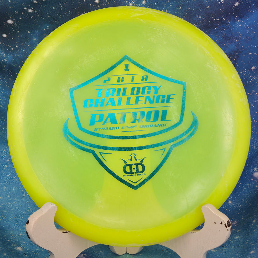 Gravity Disc Golf Pre-Owned - Dynamic Discs - Patrol (2018 Trilogy Challenge Opto) disc golf disc photo Plastic/Condition/Weight/Inked - Gravity Disc Golf
