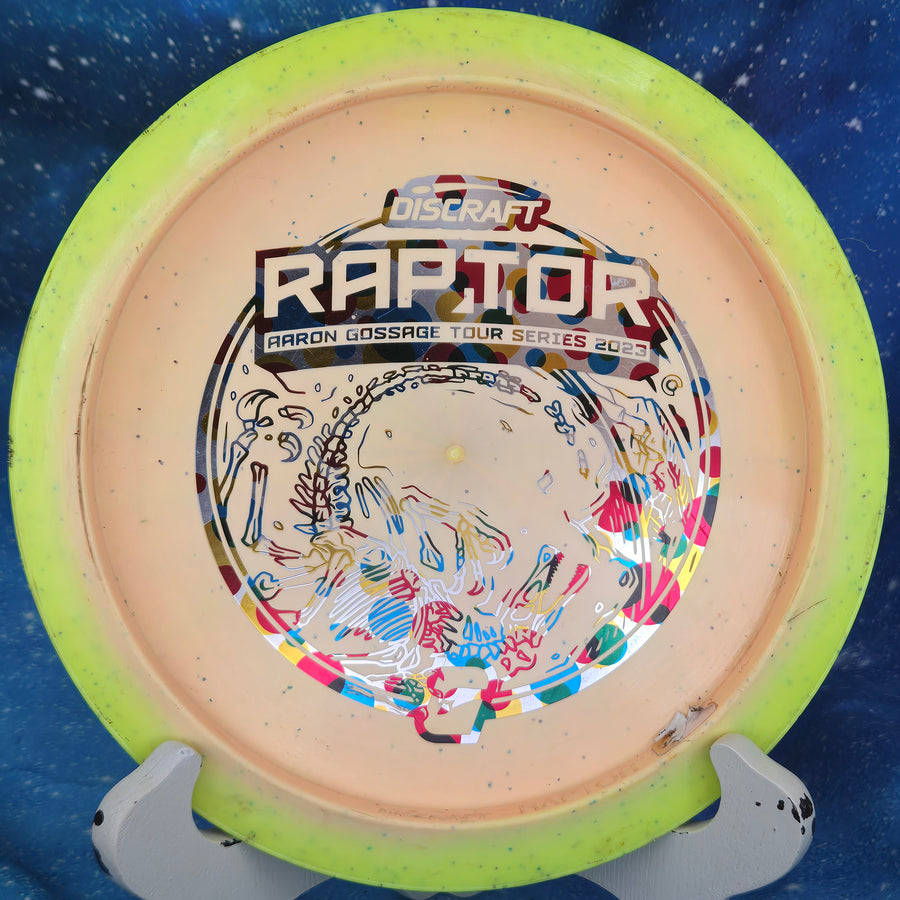 Gravity Disc Golf Pre-Owned - Discraft - Raptor (Aaron Gossage ESP Swirl) disc golf disc photo Plastic/Condition/Weight/Inked - Gravity Disc Golf