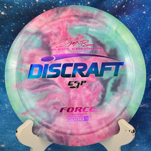Pre-Owned - Discraft - Force (Presnell Z Line Metallic, ESP Swirl, 5x Paul McBeth World Champion Dyed)