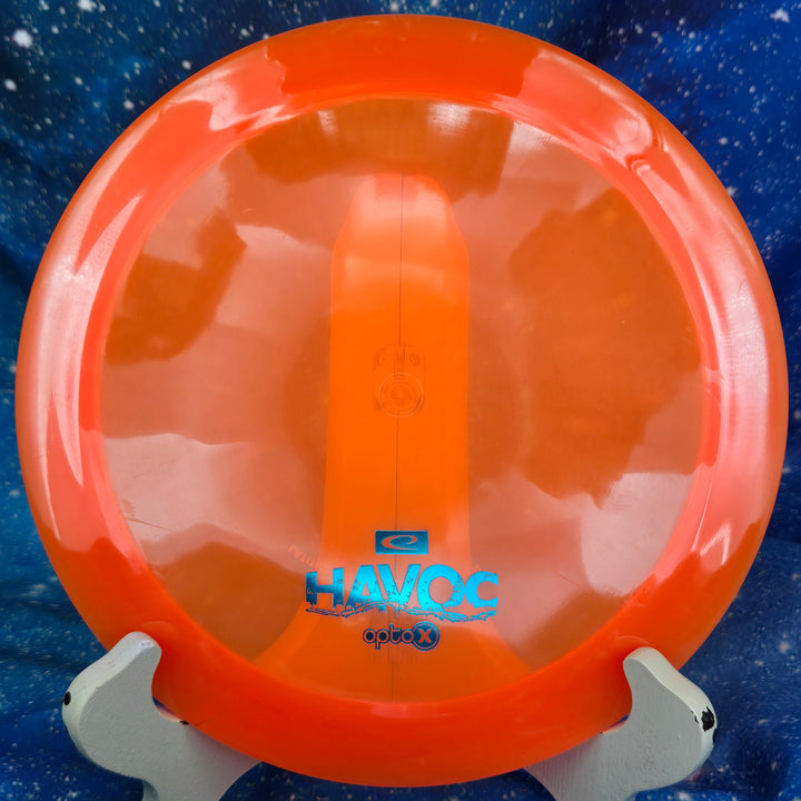 Gravity Disc Golf Pre-Owned - Latitude 64 - Havoc (Special Edition Opto-X) disc golf disc photo Plastic/Condition/Weight/Inked - Gravity Disc Golf
