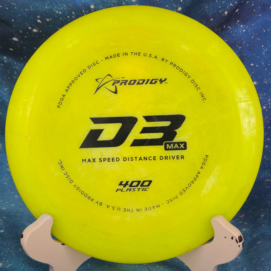 Gravity Disc Golf Pre-Owned - Prodigy - D3 Max (400) disc golf disc photo Plastic/Condition/Weight/Inked - Gravity Disc Golf
