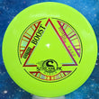 Load image into Gallery viewer, New Streamline Discs Boost Fairway Driver in Neutron Plastic - Neon Lime with Red and Pink Holographic Stamp.
