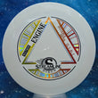 Load image into Gallery viewer, New White Streamline Engine from the Eagle McMahon Archetype Series in Neutron Plastic - Red, Gold, and Silver Holographic Stamp - 173g.
