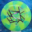 Load image into Gallery viewer, New Green and Lime Swirl Streamline Shift in Cosmic Neutron Plastic - Special Edition St. Jude Fundraiser - Silver and Gold Holographic Stamp - 173g.
