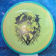 Load image into Gallery viewer, Teal Rim and Peach-Cream Swirl Neutron Plastic Axiom Simon Line Bokeh Unearthed Stamp - 174g - Dark Stars Stamp.
