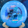Load image into Gallery viewer, New Blue Thought Space Athletics Coalesce in Premium Aura Plastic - Blue, Teal, and Gold Tri-Foil Stamp - 171g.

