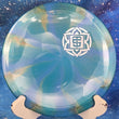 Load image into Gallery viewer, New Blue and Purple Swirl Thought Space Athletics Coalesce in Premium Nebula Ethereal Plastic - Silver TS Stamp - 174g.

