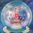 Load image into Gallery viewer, New Blue Sparkle Thought Space Athletics Lykke Lorentzen Signature Expanse in Premium Vex Plastic - Pink and White Foil Stamp - 169g.

