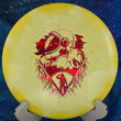 Load image into Gallery viewer, New Yellow and White Burst Westside Discs Bard in Premium Tournament Burst Plastic - Unearthed Special Edition Red Holo Stamp - 174g.
