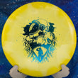 Load image into Gallery viewer, New Yellow and White Burst Westside Discs Bard in Premium Tournament Burst Plastic - Unearthed Special Edition Teal Stamp - 174g.
