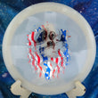 Load image into Gallery viewer, New White and Clear Westside Discs Bear in Premium VIP Plastic - Unearthed Special Edition Flag Stamp - 175g.

