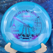 Load image into Gallery viewer, New Teal Swirl Westside Discs Catapult in Premium Tournament Plastic - Purple Stamp - 175g.
