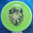 Load image into Gallery viewer, White Rim and Green Swirl Neutron Plastic MVP Stasis Unearthed Stamp - 173g - Dark Stars Stamp.
