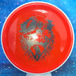 Load image into Gallery viewer, White Rim and Red Neutron Plastic MVP Stasis Unearthed Stamp - 172g - Dark Stars Stamp.
