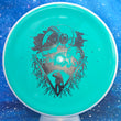 Load image into Gallery viewer, White Rim and Teal Neutron Plastic MVP Stasis Unearthed Stamp - 171g - Dark Stars Stamp.
