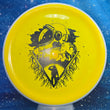 Load image into Gallery viewer, White Rim and Yellow-Orange Burst Neutron Plastic MVP Stasis Unearthed Stamp - 173g - Dark Stars Stamp.
